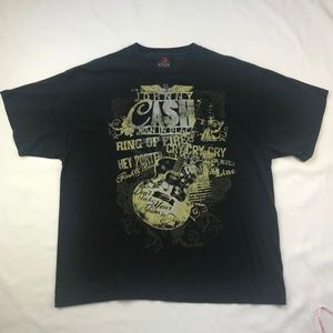Zion Rootswear Johnny Cash Black Graphic T-shirt